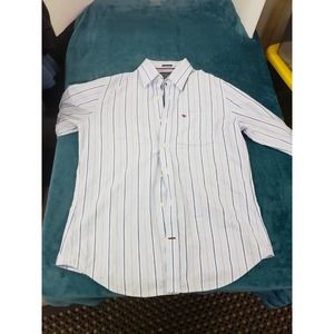 Abercrombie & Fitch Mens Blue Long Sleeve Button Up Shirt Sz Large 100% Cotton